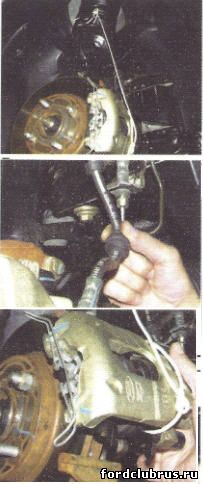 Замена передних тормозных колодок Форд Фокус 1