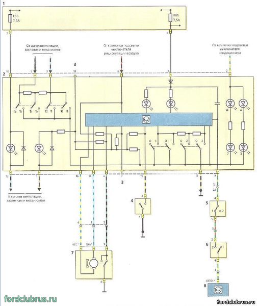 Схема включения панели управления системой отопления